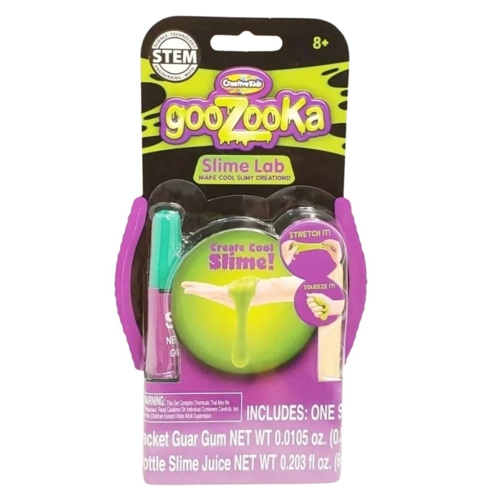 GooZooka Slime Lab Kit Toy Green Creative Kids Artsy Goo Sludge Glop Gooey Soft